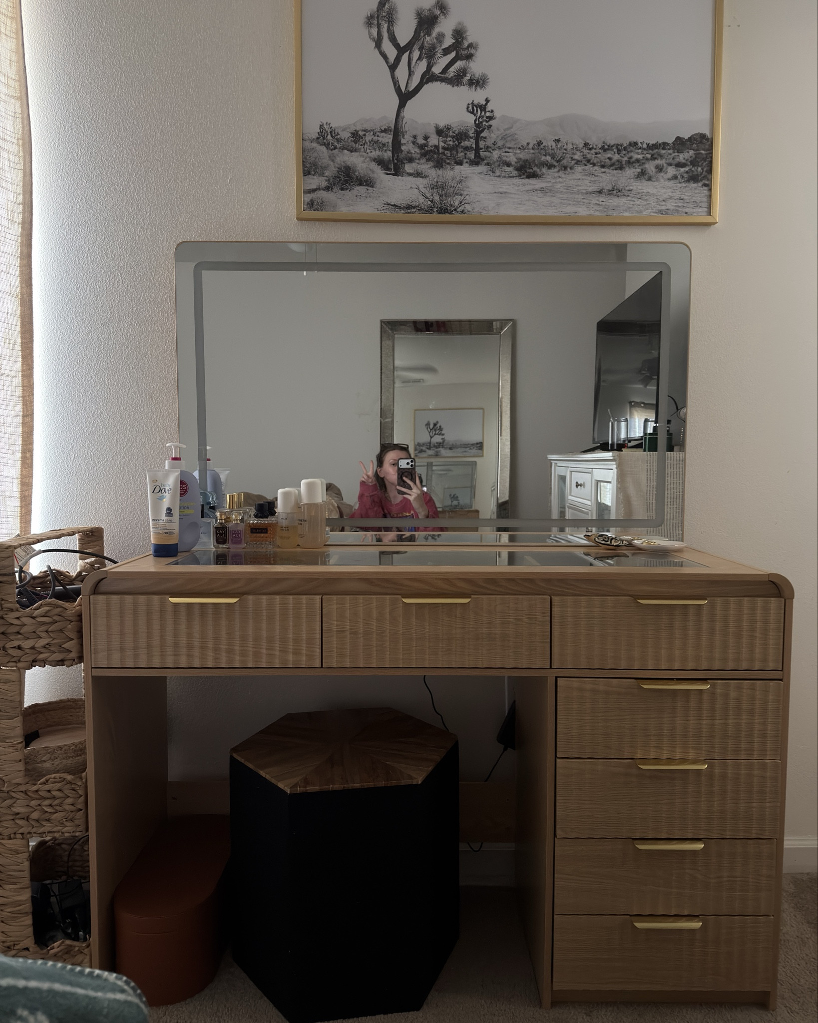 Makeup Vanity Desk with Touch screen LED mirror. The quality is soooo good ya’ll✨ 

#LTKGiftGuide #LTKgrwm #LTKselfcare