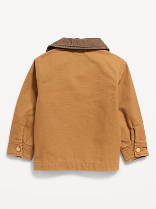 Canvas Corduroy-Trim Barn Coat for Toddler Boys | Old Navy (US)