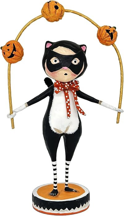 ESC by Artist Lori Mitchell Halloween 17282 Toss a Jack Cat Boy Figurine, 7 Inches Tall, Multicol... | Amazon (US)
