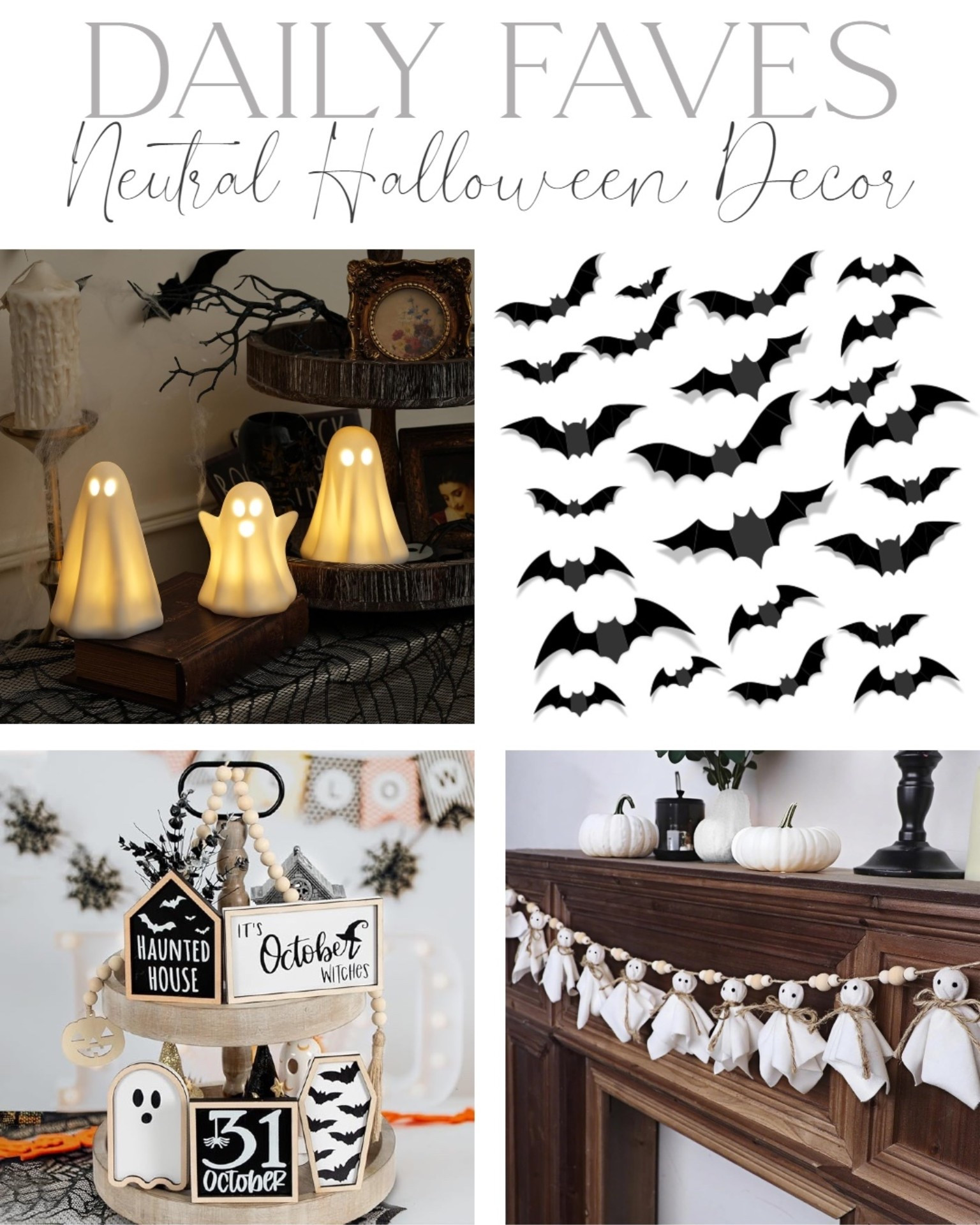 Neutral Halloween decor

#LTKHome #LTKSeasonal #LTKHalloween