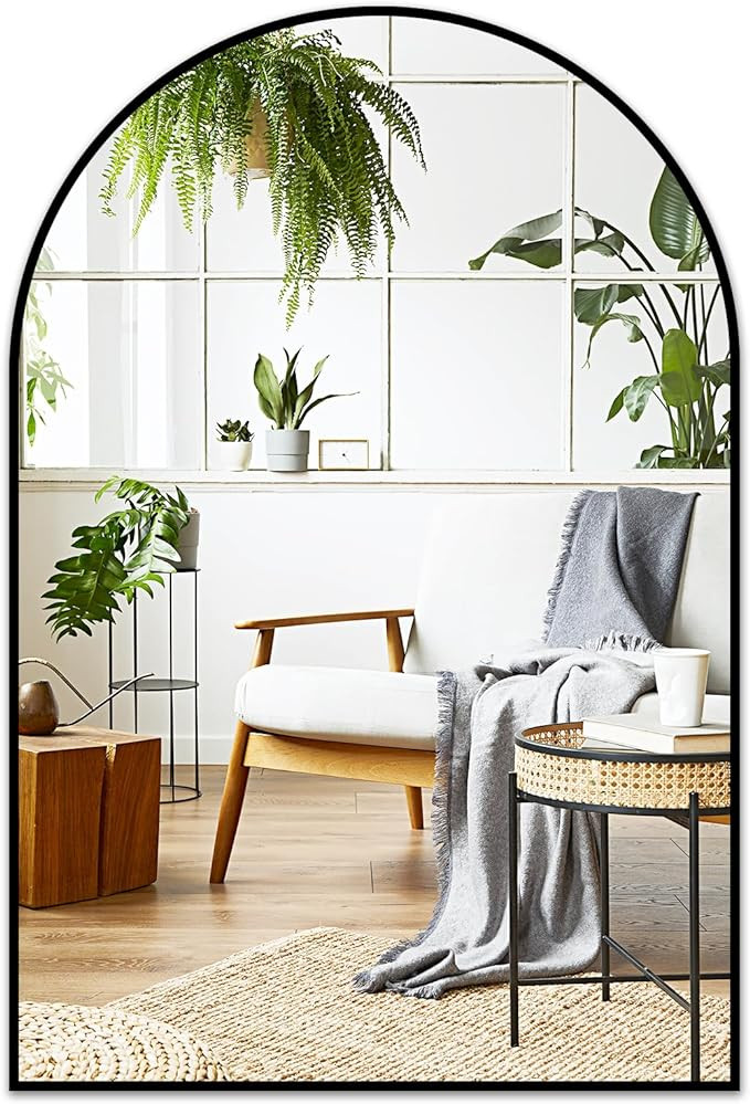 Fabuday Black Arched Bathroom Mirror for Wall - 20x30 Large Arch Mirrors with Frame for Over Sink... | Amazon (US)