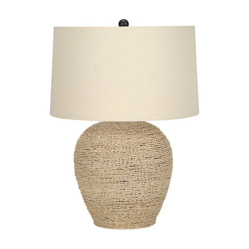 Lighting, 25"H, Table Lamp, Rattan, Beige Shade, Transitional | Walmart (US)