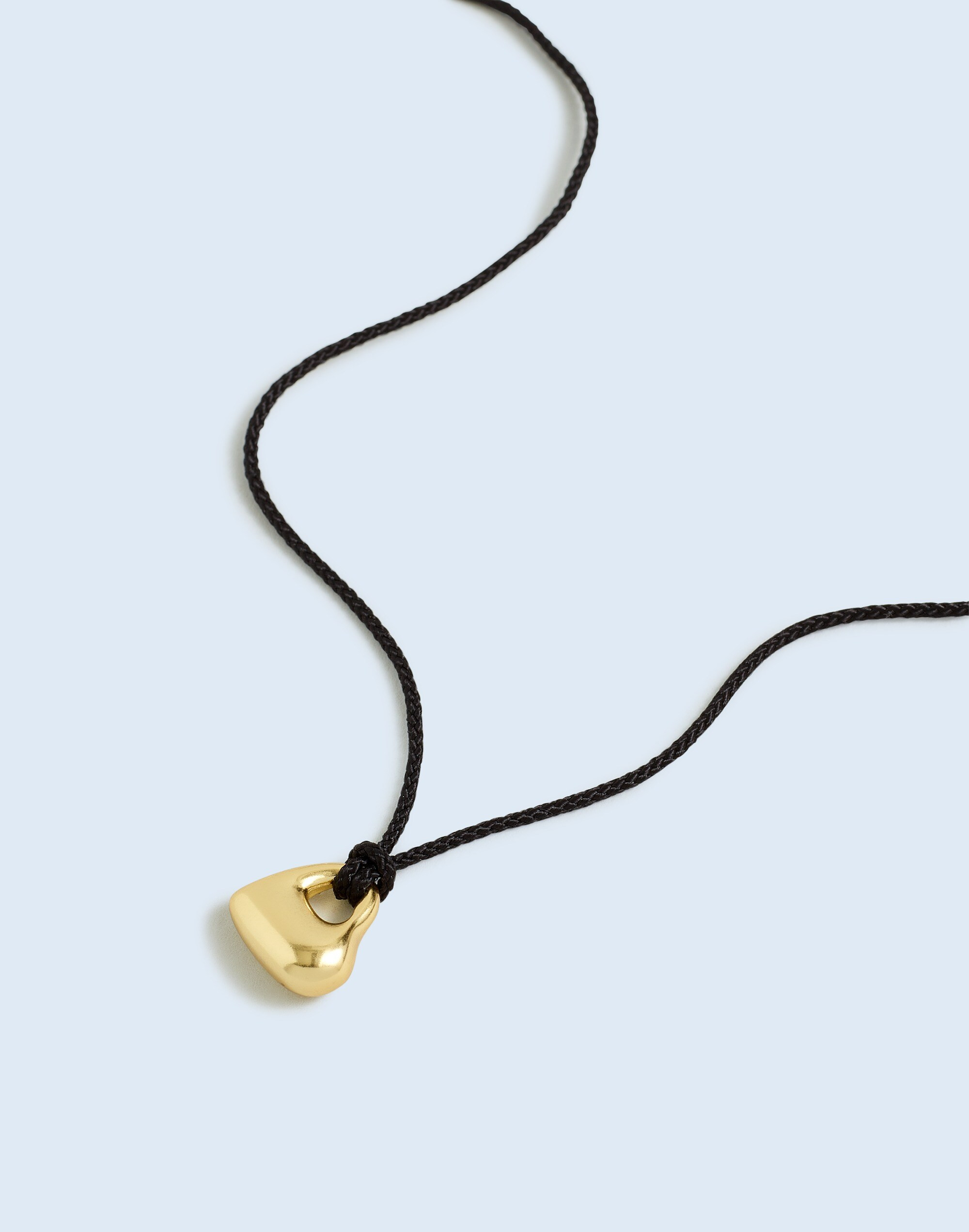 Cutout Puffy Heart Cord Necklace | Madewell
