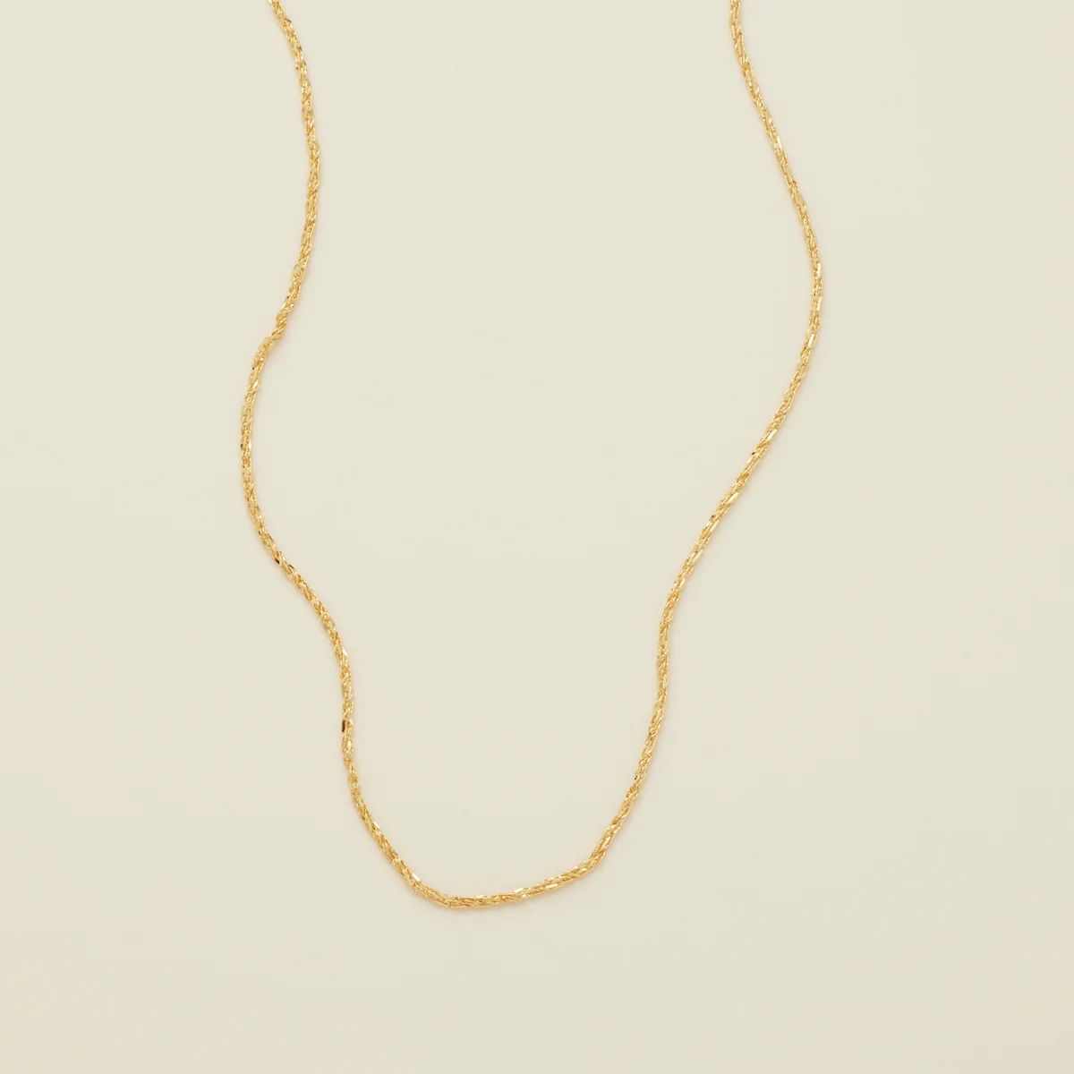 14k Solid Gold Tornado Necklace | Made by Mary (US)