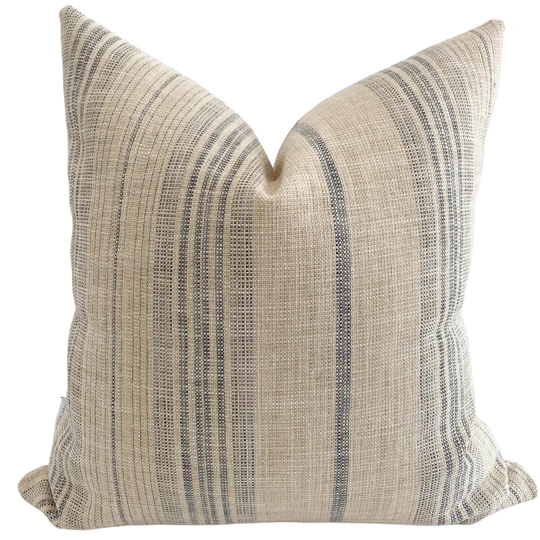 Blue Grain Sack Pillow Cover  Hay Sack Pillow Cover Blue and - Etsy | Etsy (US)