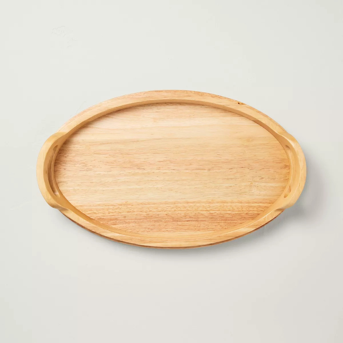 18" Round Rubberwood Serving Tray with Handles - Hearth & Hand™ with Magnolia | Target