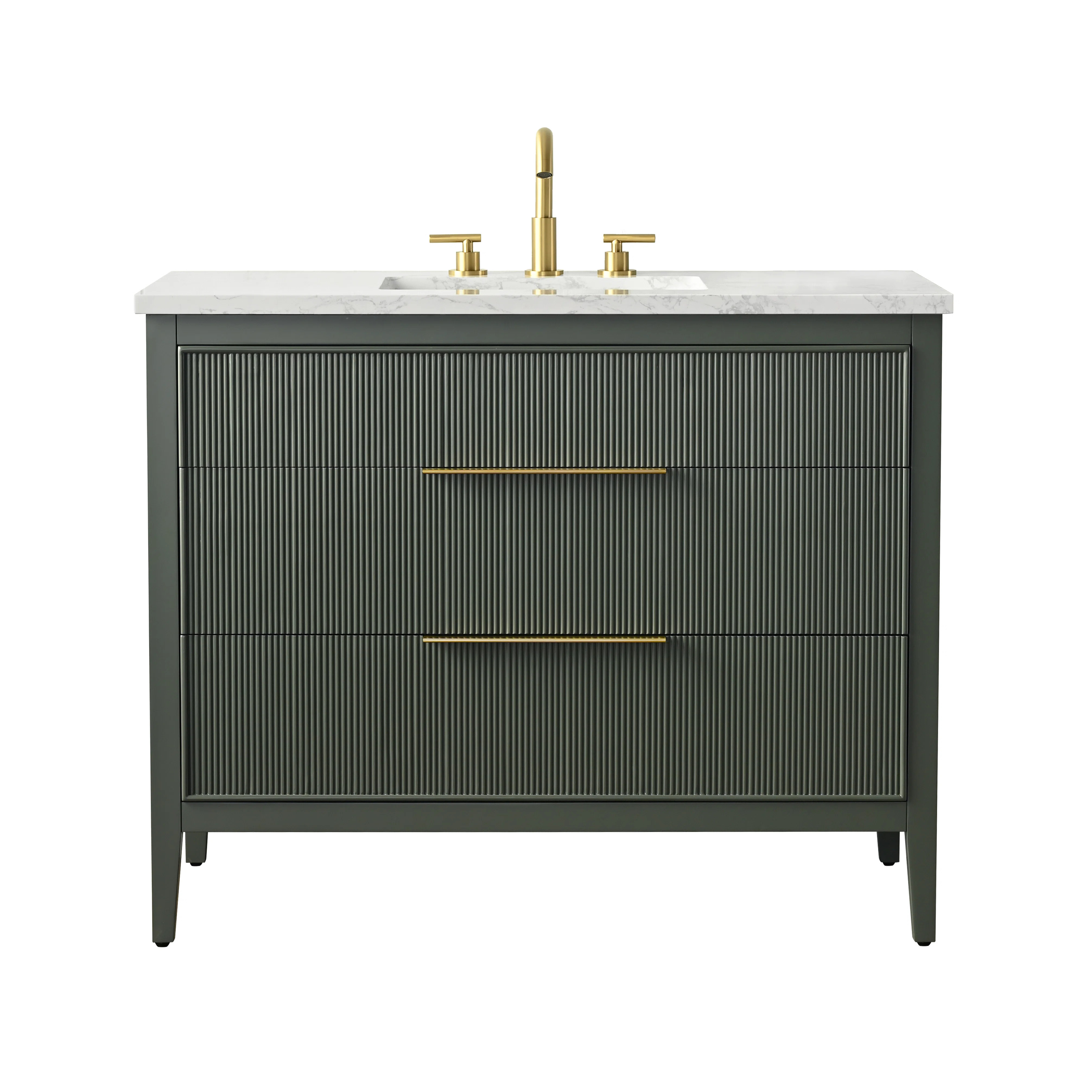 Bilroy Egremt 42'' Single Bathroom Vanity with Engineered Stone Top | Wayfair North America