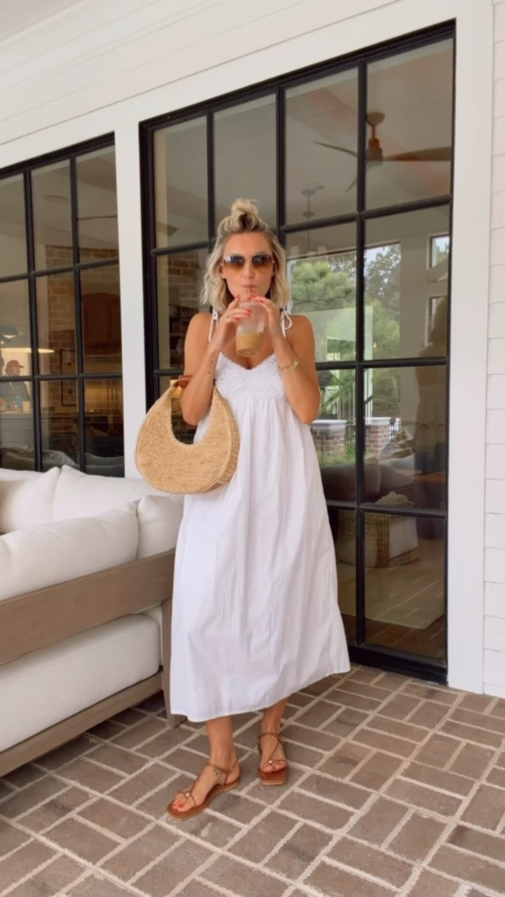 This white midi dress is such a great dress to have for the summer! Love the crochet details at the top! Wearing S! Loverly Grey, summer dress, white dress, finds under $50, vacation looks

#LTKootd #LTKSeasonal