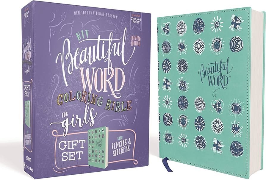 NIV, Beautiful Word Coloring Bible for Girls Pencil/Sticker Gift Set, Updated, Leathersoft over B... | Amazon (US)