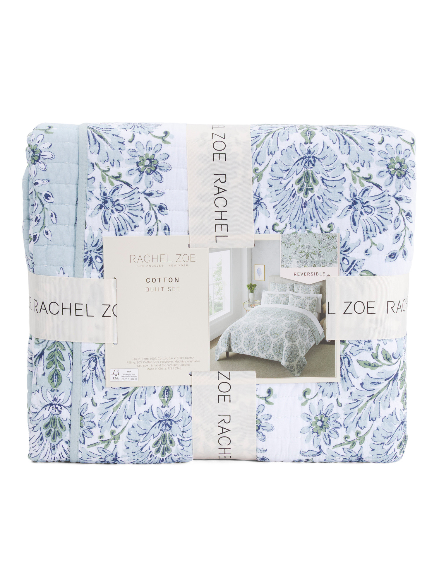 Cotton Medallion Reversible Quilt Set | TJ Maxx