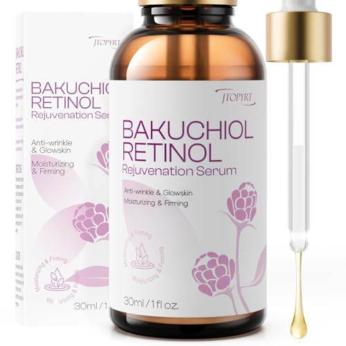 Bakuchiol Retinol Serum Alternative for Face: Bakuchiol Serum With Vitamin B5 and 2% Hyaluronic Reduce Black Spots Suitable for women and men | Amazon (US)