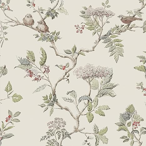 Laura Ashley Elderwood Natural Wallpaper | Amazon (US)