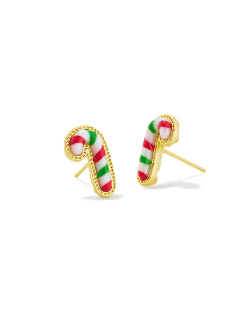 Candy Cane Gold Stud Earrings | Kendra Scott
