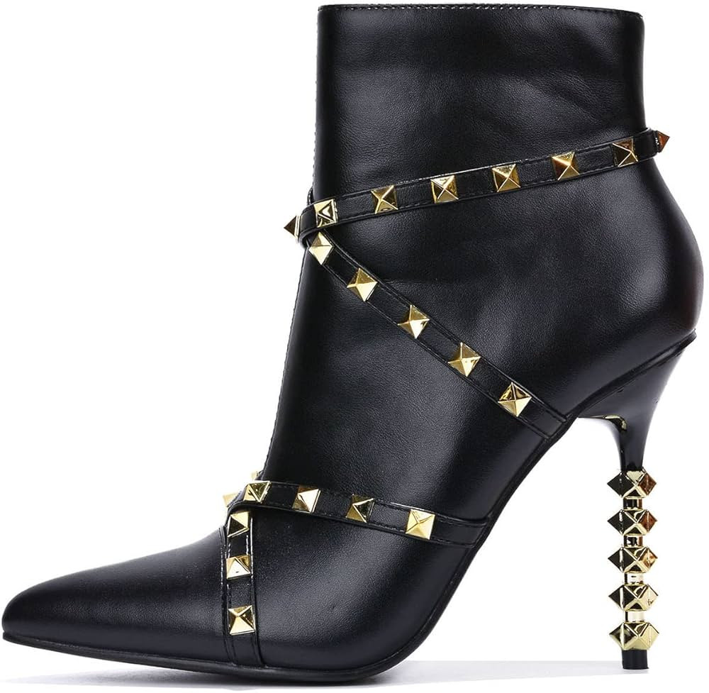 Cape Robbin Ines Sexy Stiletto Sculpted High Heels Booties for Women, Pointed Toe Ankle Boots wit... | Amazon (US)
