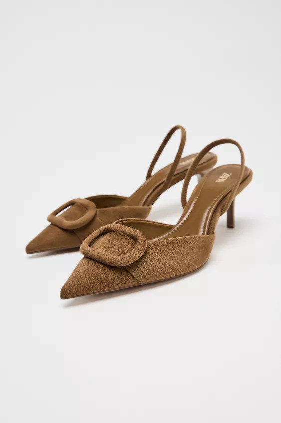 SLINGBACK APPLIQUÉ HEELS | Zara US