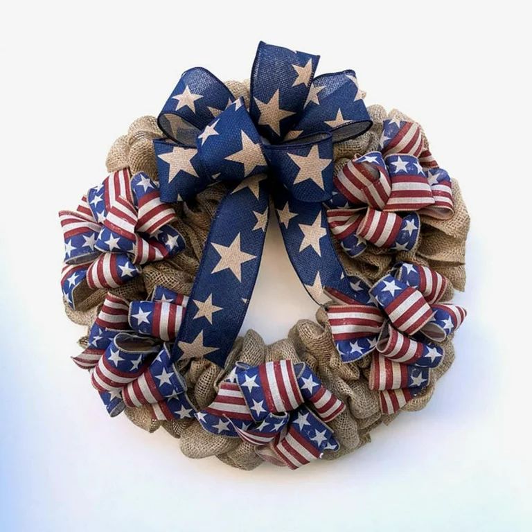 Patriotic Independence Day Wreaths , Americana Patriotic Wreath USA July 4th Wreath, Glory Patrio... | Walmart (US)