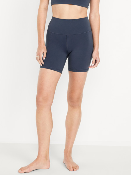 High-Waisted StudioSmooth Biker Shorts -- 6-inch inseam | Old Navy | Old Navy (US)