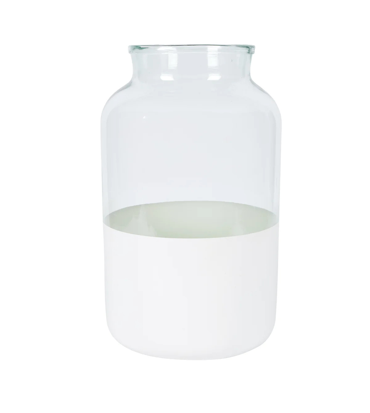 White Colorblock Mason Jar, Large | etúHOME
