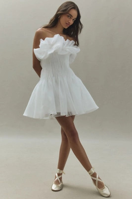 Acler Clements Strapless Organza Mini Dress | Anthropologie (US)