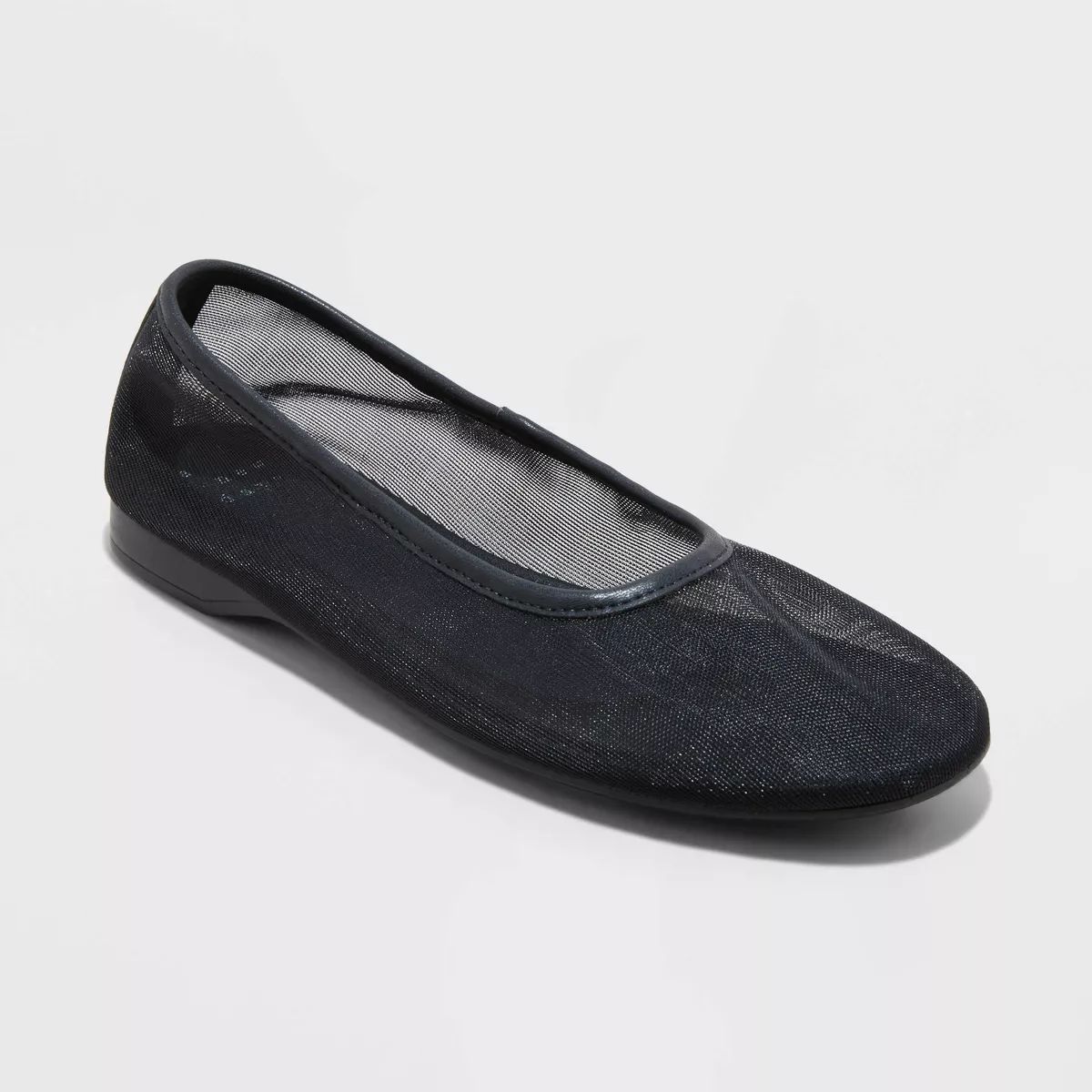 Women's Mel Mesh Ballet Flats with Memory Foam Insole - A New Day™ Black 12 | Target