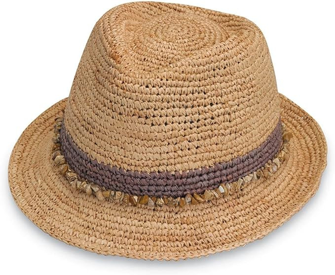 Wallaroo Hat Company – Women’s Tahiti Trilby Fedora – Natural Fiber, Short Brim with Adjust... | Amazon (US)