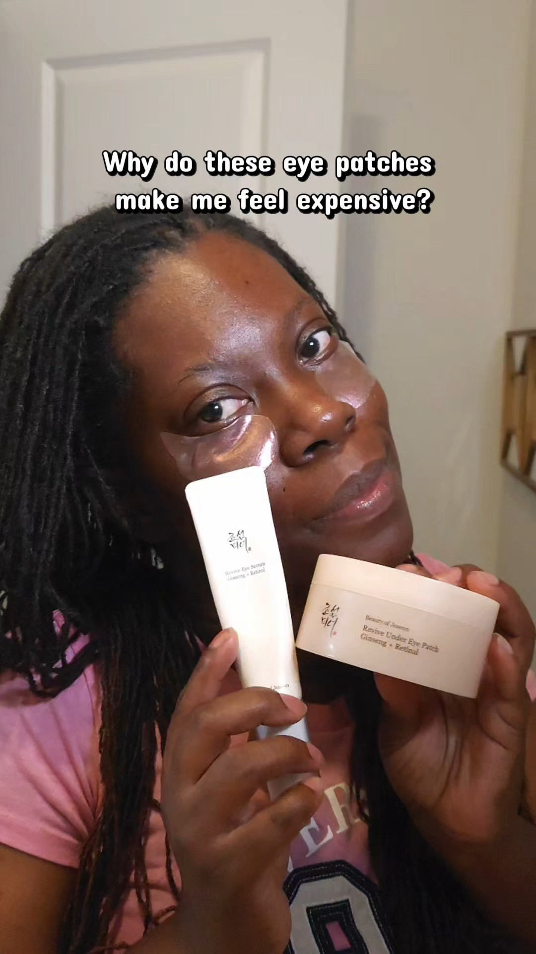 Can a girl really have too many under-eye products? I don’t think so 😂. I’ve been obsessed with the Beauty of Joseon Ginseng + Retinal Eye Care Set, a game changer for tired, puffy eyes. It boosts collagen with Retinal, and the 3D hydrogel wing patches give an instant Filler Effect. Lightweight, hydrating from Ginseng, it makes me look like I slept 8 hours. #wrinklecare #depuffing #undereyewrinkles #firmingcare #eyecareroutine 

#LTKBeauty #LTKmorningroutine #LTKselfcare