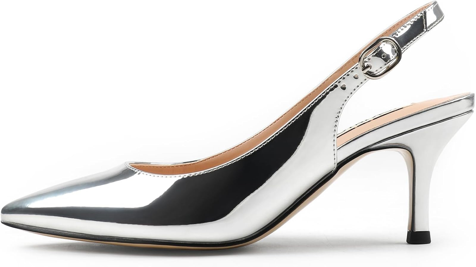 JOY IN LOVE Slingback Kitten Heels for Women Closed Pointed Toe Pumps Dress Shoes | Amazon (US)