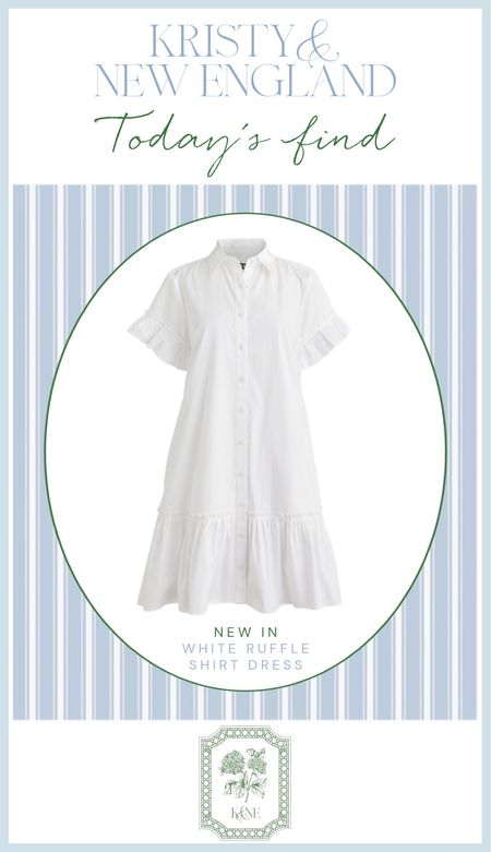 On sale now for a limited time! White Ruffle shirt dress

#LTKsalealert #LTKover40 #LTKfindsunder100