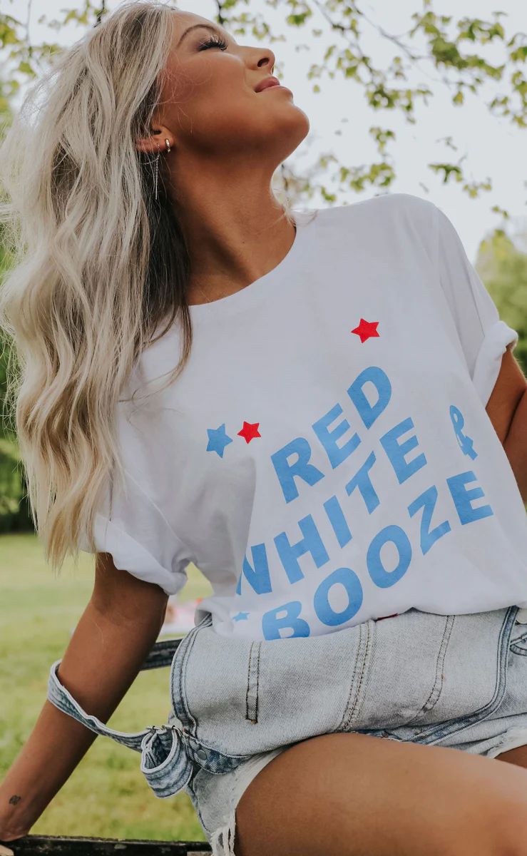 charlie southern: red white and booze t shirt | RIFFRAFF