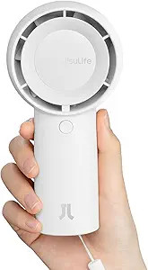 JISULIFE Portable Handheld Turbo Fan [16H Max Cooling Time], 4000mAh USB Rechargeable Personal Ba... | Amazon (US)