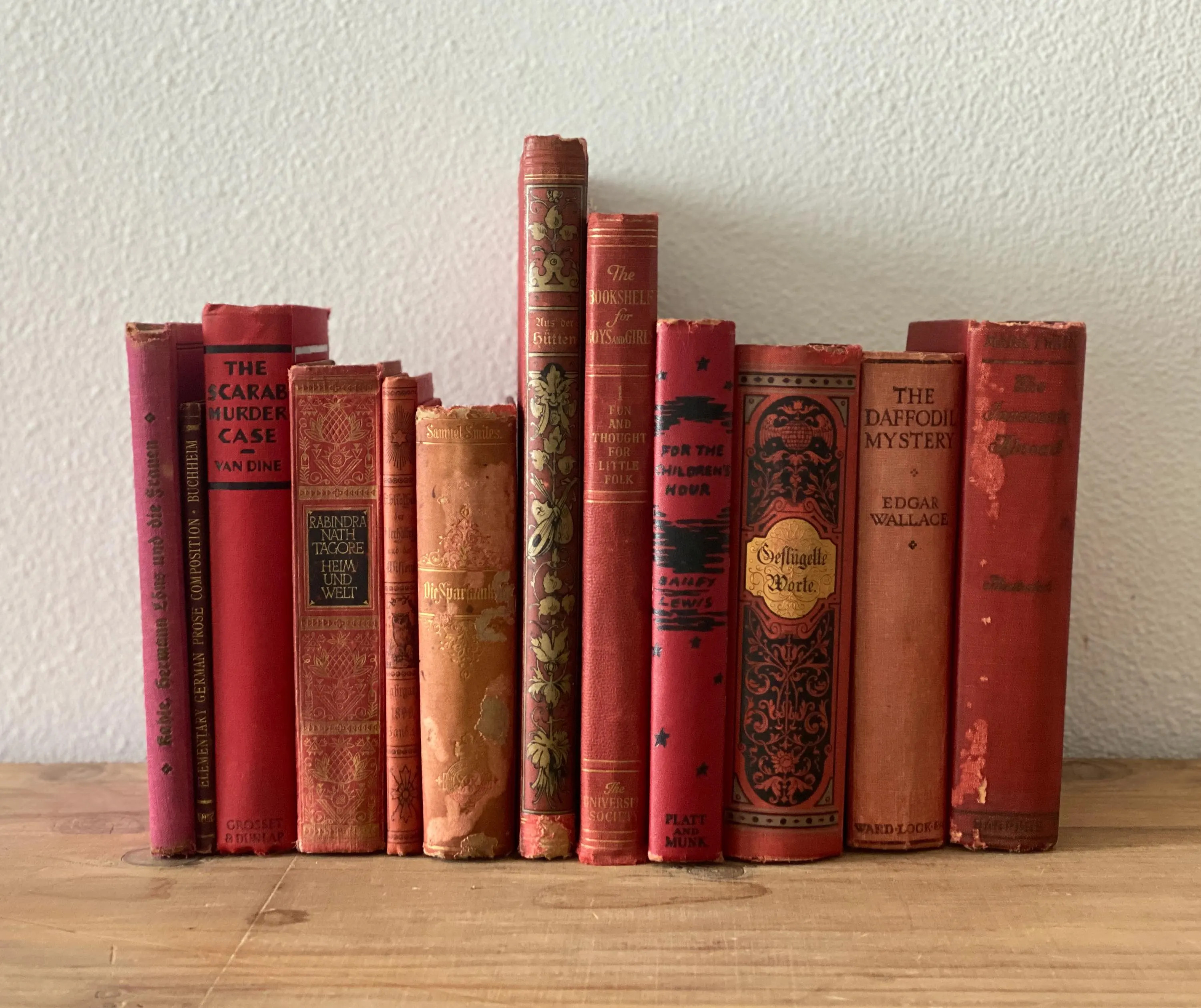 Collection of Antique Red Bound Books Set of 12 | Etsy (Global)