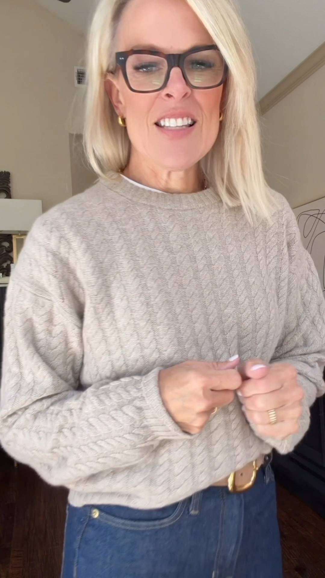 Jcrew cashmere. Love this one because of the depth and texture. Makes it different. Comes in several colors 

Currently the boots are 30% off! Cannot recommend enough! Very comfortable, not too high 

Would make a great gift 

@jcrew #injcrew #ad 

#LTKGiftGuide #LTKOver40 #LTKFamily