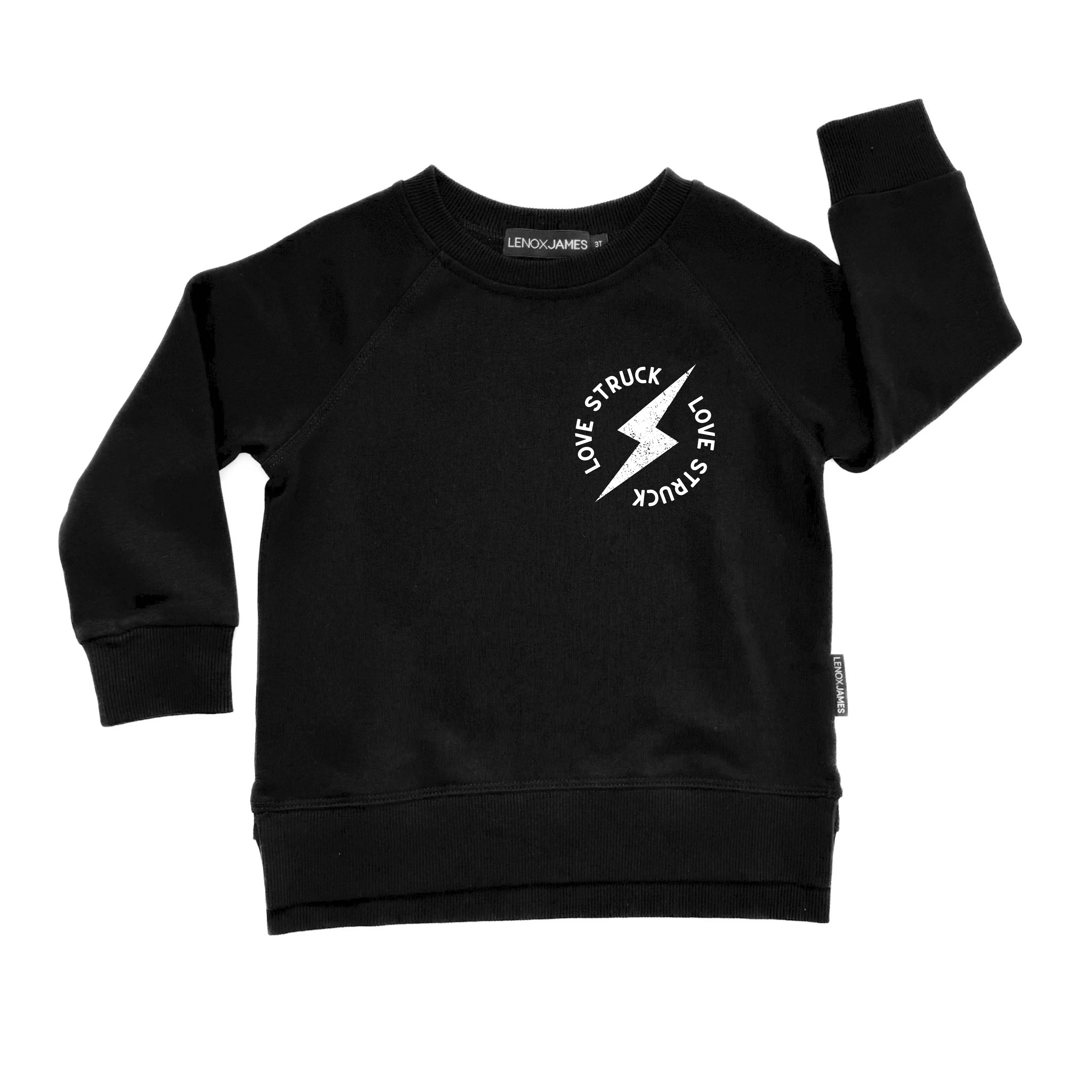 LOVE STRUCK SWEATSHIRT - BLACK | LENOX JAMES