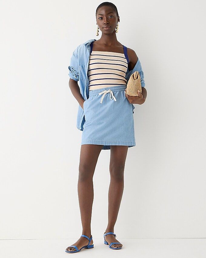 Seaside skirt in chambray | J.Crew US
