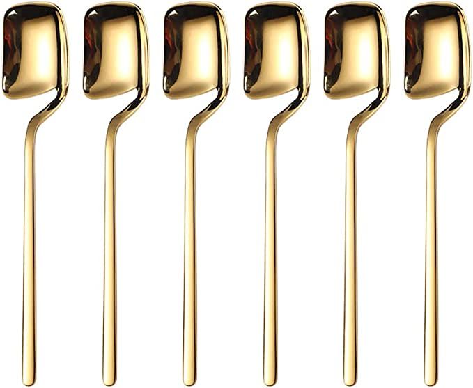 Coffee Spoons, 5.6 Inches Espresso Spoons, 18/10 Stainless Steel Tiny Spoon Small Spoons Gold Tea... | Amazon (US)