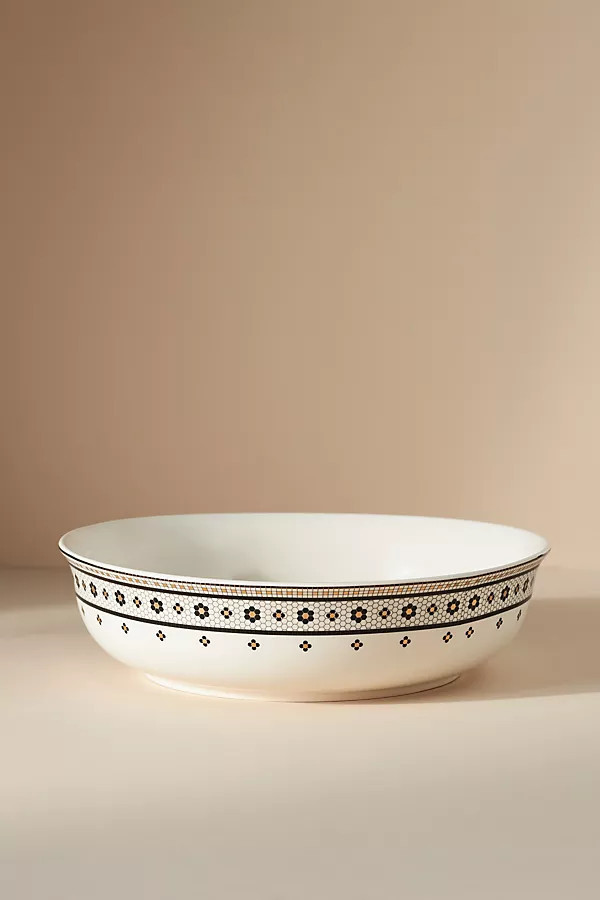 The Bistro Tile Stoneware Serving Bowl | Anthropologie (US)