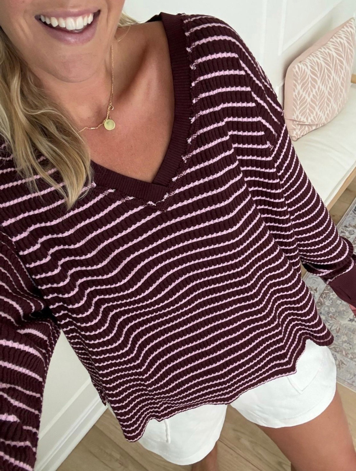 The comfiest waffle knit long sleeve top! On sale today! Wearing a med 
fb

#LTKmomlife #LTKSaleAlert #LTKMidsize