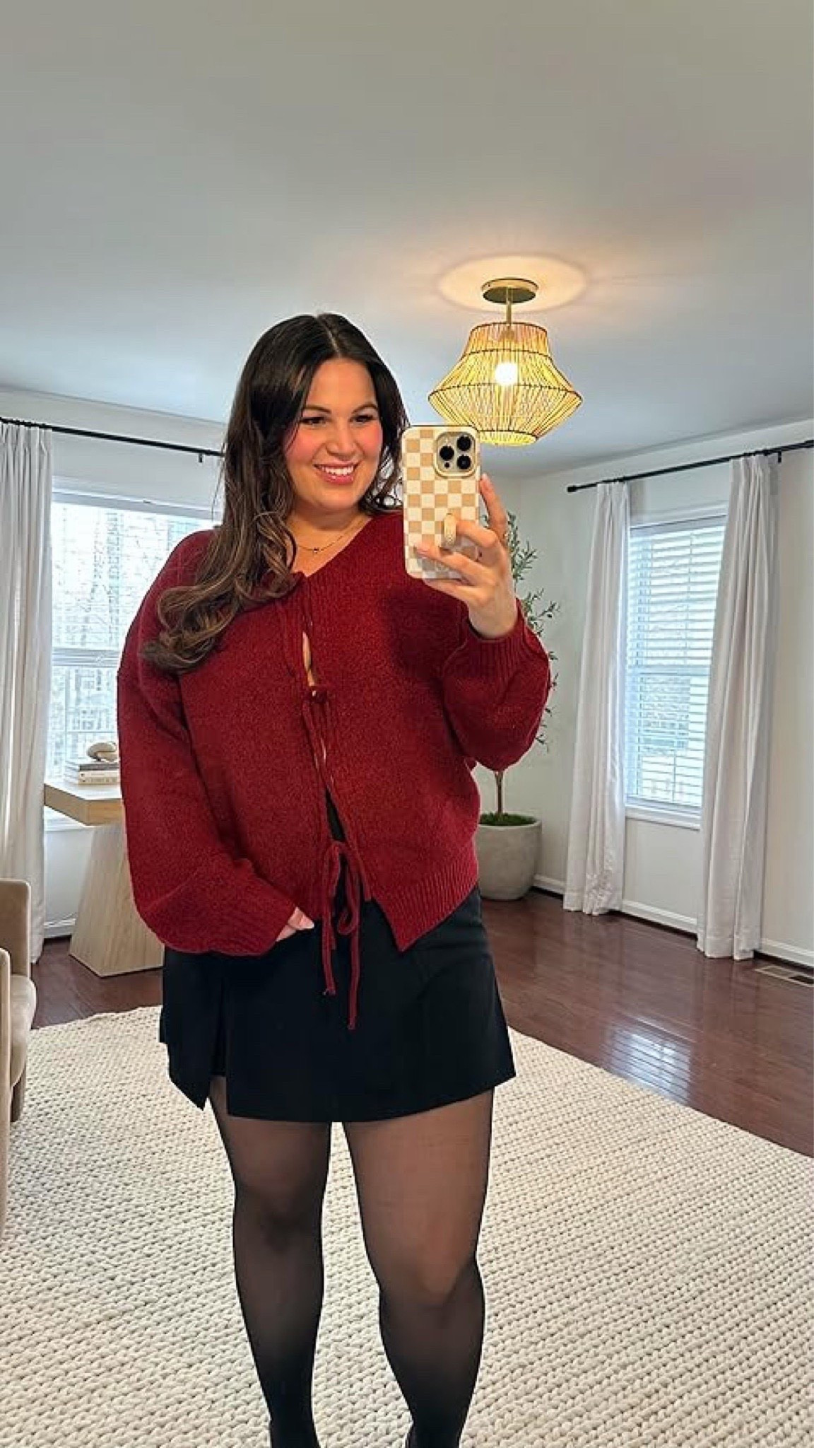 Midsize Valentines day date night outfit 
Sweater + tights - xl 
Skort - xl plus




#LTKValentine #LTKMidsize #LTKootd