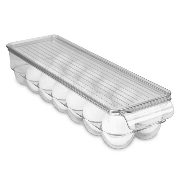 Home Basics Clear 14-egg Holder Fridge Bin | Bed Bath & Beyond