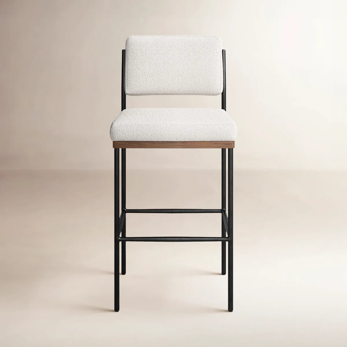 Popovich Upholstered Counter Stool with Metal Frame | Wayfair North America