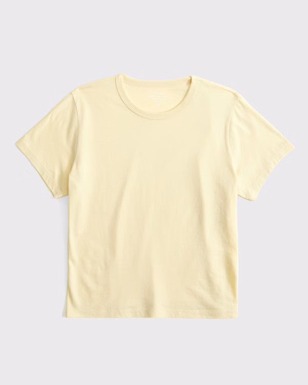 Essential Polished Body-Skimming Tee | Abercrombie & Fitch (US)