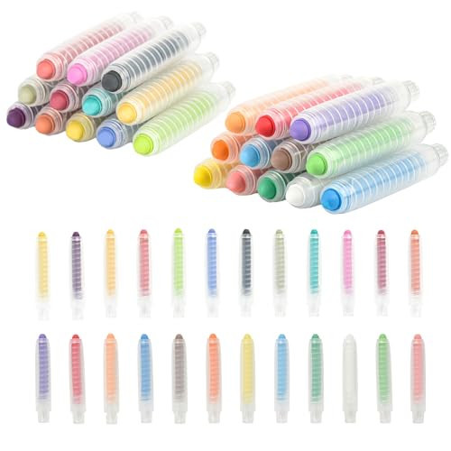 Luckyrain Washable Crayons for Kids, 24 Colors, Non-Toxic, Coloring Art Supplies, Gift for Boys and Girls Back to School | Amazon (US)