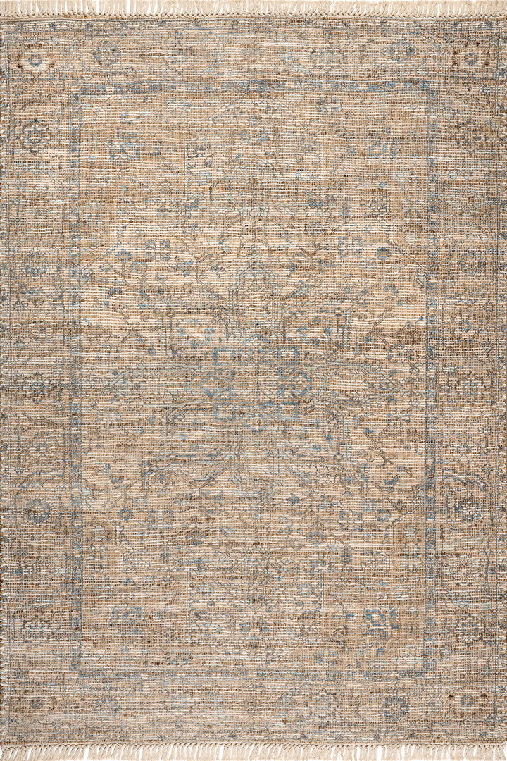 Lennox Medallion Tassel Rug | Sand | Rugs USA