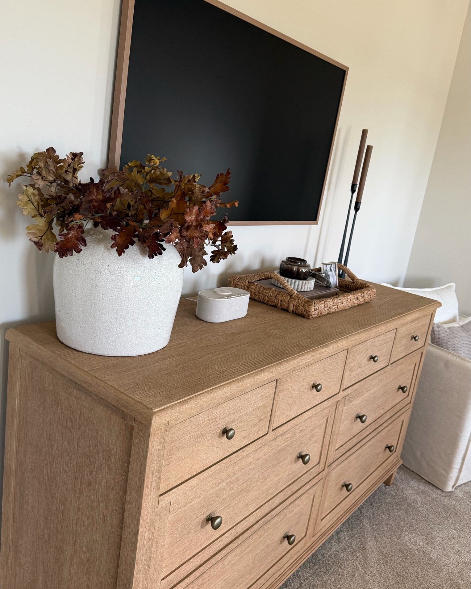 Dresser styling, wood dresser, Sausalito dresser, oak stems, fall stems, frame tv

#LTKSaleAlert #LTKHome #LTKSeasonal