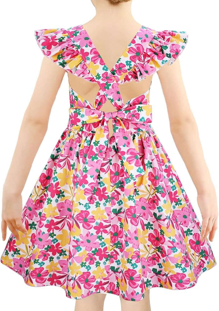 Kid Floral Cotton Girls Dresses Summer Girl Clothes | Amazon (US)