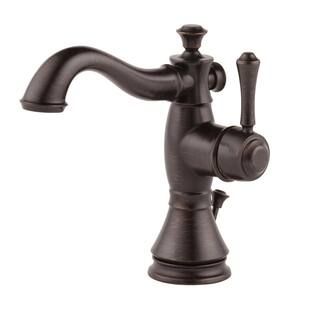 Delta Cassidy Single Hole Single-Handle Bathroom Faucet with Metal Drain Assembly in Venetian Bro... | The Home Depot