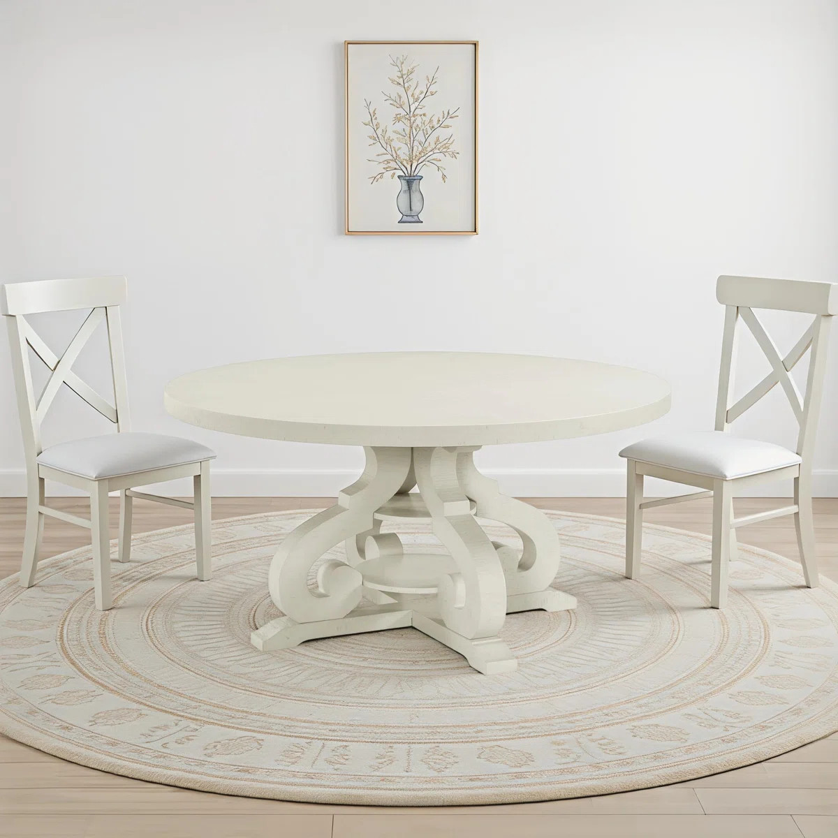 Anosha Round Solid Wood Dining Table | Wayfair North America
