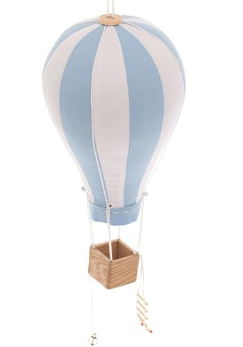 Hanging Textile Baby Blue Hot Air Balloon Kid Nursery Children Room Decor Baby Shower Gift Large 12 in | Amazon (US)