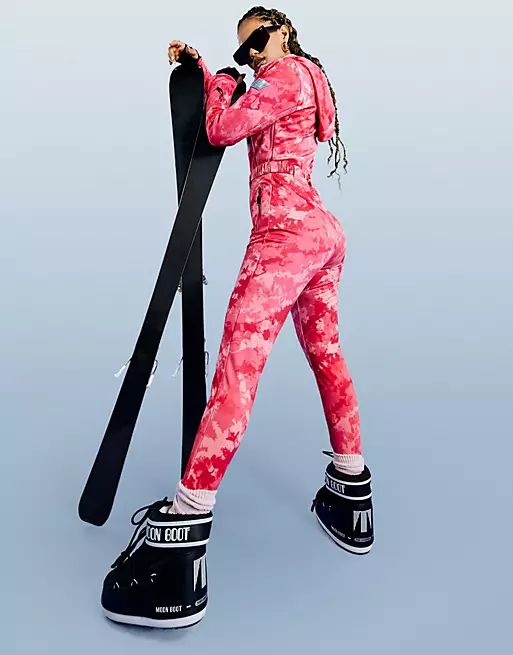 ASOS 4505 fitted belted ski suit in tie dye print | ASOS | ASOS (Global)