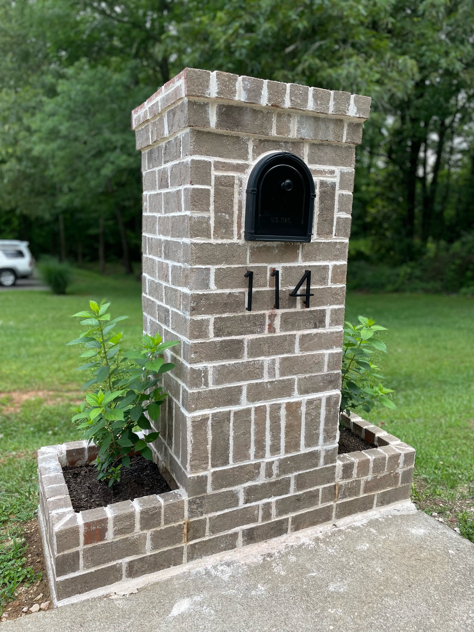 Newest Home Project | Brick Mailbox | Modern Mailbox Numbers | Metal Mailbox | Flower Box on Mailbox 

#LTKhome #LTKstyletip #LTKMostLoved